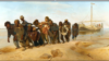 "Barge Haulers on the Volga or Burlaki" is an 1870–1873 oil-on-canvas painting by artist Ilya Repin. (Russian Virtual hublic Museum) 