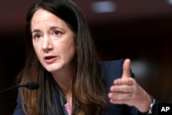 FILE - Director of National Intelligence Avril Haines testifies during a Senate Armed Services hearing to examine worldwide threats on Capitol Hill in Washington, May 10, 2022.