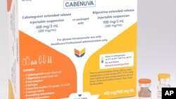 Contoh produk dari Cabenuva atau cabotegravir. (Foto: Business Wire via AP)