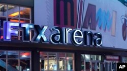 FILE - The FTX Arena on Nov. 12, 2022, in Miami. The rapid collapse of cryptocurrency exchange FTX into bankruptcy in 2022 shook the world of philanthropy, due to the donations and influence of FTX founder Sam Bankman-Fried in the “effective altruism” movement.