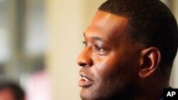 FILE - Environmental Protection Agency Administrator Michael Regan speaks at a news briefing Sept. 7, 2022, in Jackson, Miss.