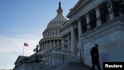 The exterior of the U.S. Capitol at sunset in Washington, Dec. 13, 2022.