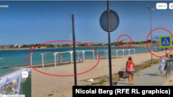 Зіставлення знімків з панорамами вулиць на сервісі “Яндекс.Карти”​ підтверджує, що місце зйомки справді знаходиться у смт Чорноморське.