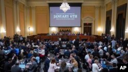 Komite terpilih DPR yang menyelidiki serangan 6 Januari di Capitol A.S. mengadakan dengar pendapat publik pertama untuk mengungkapkan temuan penyelidikan selama setahun, di Capitol Hill di Washington, Kamis, 9 Juni 2022. (Jabin Botsford//The Washington Posting melalui AP, Pool)