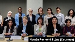 Učesnice programa Globalno žensko mentorsko partnerstvo u Stejt departmentu.