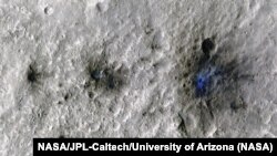 These craters were formed by a Sept. 5, 2021, meteoroid impact on Mars, the first to be detected by NASA’s InSight.