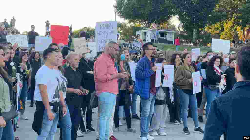 تجمع ایرانیان مقیم واشنگتن در حمایت از اعتراض‌های مردمی در ایران؛ جمعه ۲۳ سپتامبر