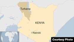 Ramani ya Kenya ikionyesha eneo la Turkana