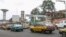 FILE: Traffic outside the entrance to the Yaounde General Hospital in Yaounde on March 6, 2020.