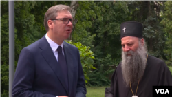 Susret predsednika Srbije Aleksandra Vučića sa patrijarhom Porfirijem i članovima Sinoda SPC (foto: printscreen)