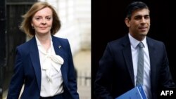 წამყვანი კანდიდატები ბრიტანეთის პერმიერის პოსტზე: ლიზ ტრასი (მარცხნივ) და რიში სუნაკი (მარჯვნივ)