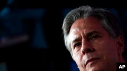 FILE - Secretary of State Antony Blinken attends a panel discussion during the Summit of the Americas, in Los Angeles, June 7, 2022. 