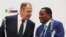 Russian Foreign Minister Sergey Lavrov and Jean-Claude Gakosso, Foreign Minister of the Republic of Congo, meet in the town of Oyo on July 25, 2022. The appearance is part of Lavrov's tour of Africa to strengthen ties with countries on the continent.