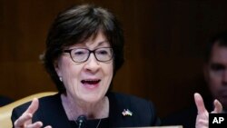 FILE - U.S. Senator Susan Collins of Maine in Washington on May 25, 2022. She is part of a bipartisan group of senators proposing changes to the Electoral Count Act, the law for certifying presidential elections that came under scrutiny after the Jan. 6 attack on the Capitol.
