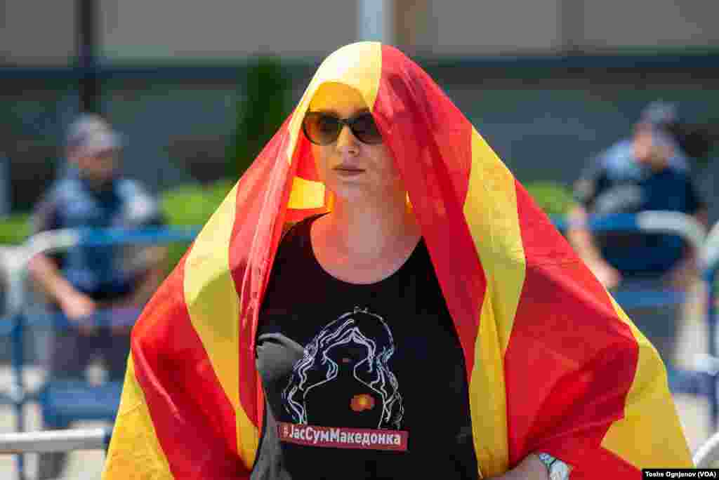 Protest in Skopje opposing the French proposal for EU membership negotiations, Skopje, Saturday 07/16, North Macedonia