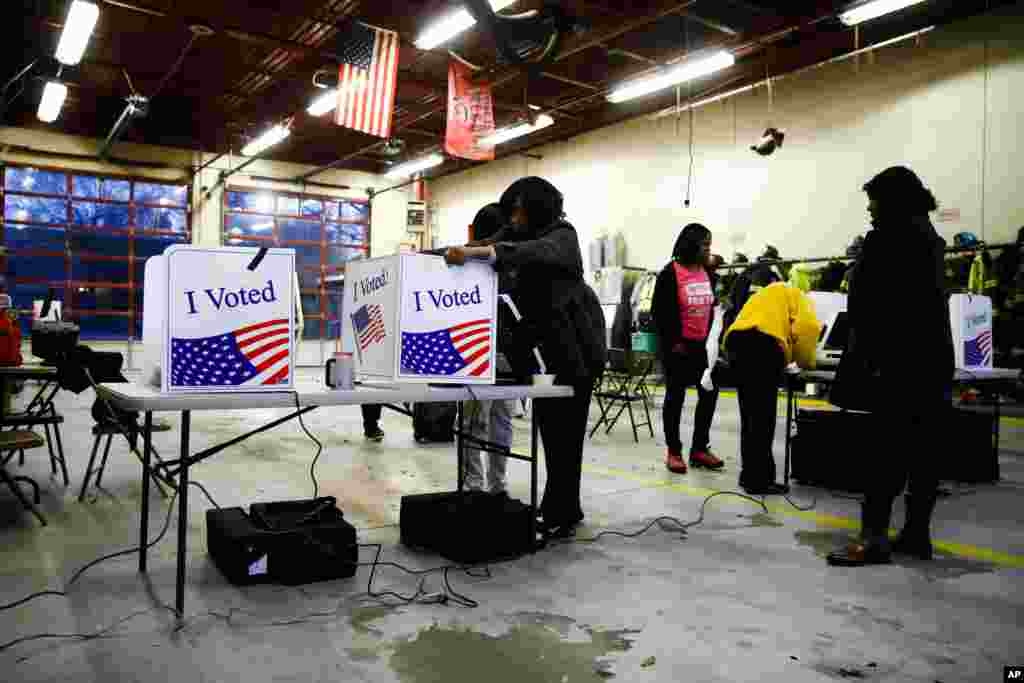 Voters cast their ballots in the South Carolina primary election, Feb. 29, 2020, in Columbia, S.C. 