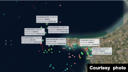 중국 룽커우 항에서 북한 선박 7척이 포착됐다. 자료=MarineTraffic
