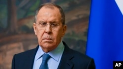 ARHIVA - Šef ruske diplomatije Sergej Lavrov na konferenciji za novinare u Moskvi, 26. aprila 2022.
