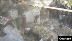 ریزش ساختمان در نوسود استان کرمانشاه