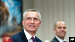 NATO Secretary-General Jens Stoltenberg attends a meeting with Secretary of Defense Lloyd Austin at the Pentagon, June 2, 2022, in Washington. 