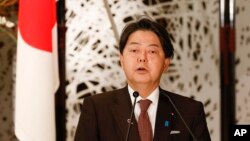 하야시 요시마사 일본 외무상.