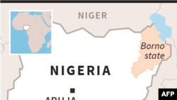 Ramani ya jimbo la Nigeria la Borno
