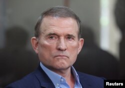 Viktor Medvedčuk na sudu, maj 2021.