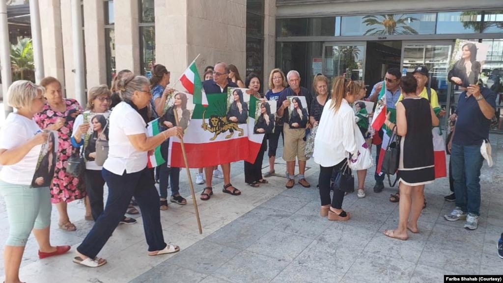 تجمع شماری از ایرانیان اسرائیل در حمایت از معترضان در ایران و اعتراض به کشته&zwnj; شدن مهسا امینی (جمعه ۱ مهر)