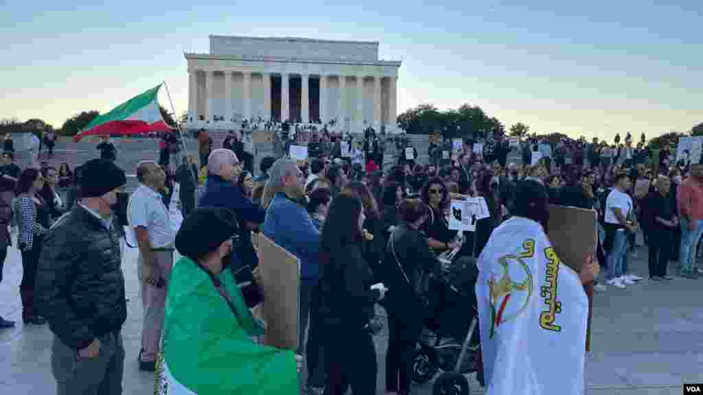 تجمع ایرانیان مقیم واشنگتن در حمایت از اعتراض‌های مردمی در ایران؛ جمعه ۲۳ سپتامبر