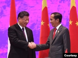 Presiden Indonesia Joko Widodo bersama Presiden China Xi Jinping di Badung, Bali, 15 November 2022.(Setpres RI)