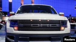 Le Ford SVT Raptor de Ford, au salon de l'automobile de Detroit, dans le Michigan (Reuters)