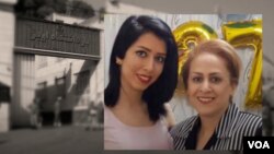 Dua aktivis perempuan Iran, Saba Kord Afshari (kiri) bersama ibunya, Raheleh Ahmadi, yang ditahan di penjara Evin, Teheran (foto: dok). 
