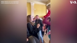 Angelina Jolie Tickles Little Girl During Visit to Lviv 