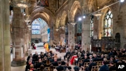 Služba za kraljicu Elizabetu II u Katedrali svetog Gila u Edinburgu, 12. septembra 2022. 