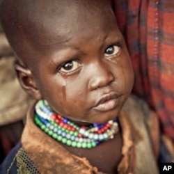 Young girl in Kenya's Turkana region.