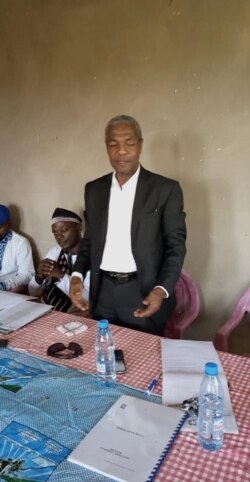 Sa Majesté Paul Marie Biloa Effa lors d’une assise du MRC dans le département du Mbam et Inoubou, à Yaoundé. (Crédit photo/MRC)