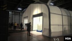 Syria's chemical weapons will be destroyed inside this tent aboard the Cape Ray, which has been set up in the ship's cargo area.