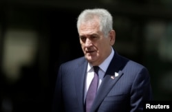Serbia's President Tomislav Nikolic arrives for a meeting, in Sarajevo, Bosnia and Herzegovina, May 29, 2016.