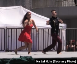 Makuakane's choreography to "Dangerous" is a mix of hula and Hollywood.