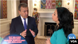 Senator Safoyev "Amerika Ovozi" bilan suhbatda, O'zbekistonning Vashingtondagi elchixonasi, 18-iyul, 2019