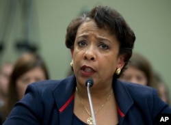FILE - Attorney General Loretta Lynch testifies on Capitol Hill in Washington, Tuesday, July 12, 2016, before the House Judiciary Committee.