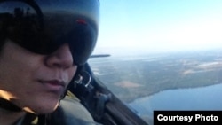 Rizman Nugraha ketika sedang latihan terbang. Dok: Foto/ R. Nugraha