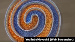 A screen shot from Hevesh5 showing her "Amazing Triple Spiral."