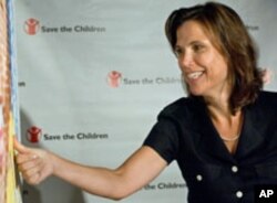 Mary Beth Powers at an event in New York where the U.N. Millennium Goals Summit took place