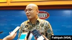 Juru bicara Kementerian Luar Negeri Arrmantha Nasir (Foto: VOA/Fathiyah)