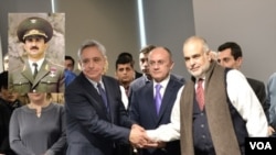 დაკავებული სამველ ბაბაიანი და სომხური ოპოზიციური ბლოკის ლიდერები: ვარდან ოსკანიანი, სეირან ოჰანიანი, რაფი ოვანისიანი