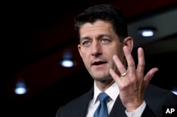 House Speaker Paul Ryan, R-Wis. speaks during his weekly news conference on Capitol Hill, Sept. 6, 2018, in Washington. Ryan says whoever wrote an anonymous New York Times opinion column claiming officials in President Donald Trump's administration are preventing Trump from acting on his worst instincts is "living in dishonesty" and shouldn't work for him.
