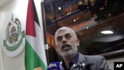 Yehiyeh Sinwar, pemimpin kelompok militan Hamas di Gaza, 10 Mei 2018. (Foto: dok).