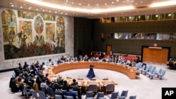 유엔 안전보장이사회가 지난달 23일 북한 관련 현안을 논의하고 있다. (자료사진)