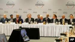 Konferensi untuk Perdamaian dan Keamanan di Timur Tengah di Warsawa, Polandia, Kamis, 14 Februari 2019. 